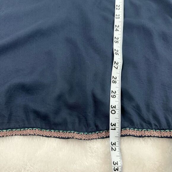 O'Neill Women's M Cold Shoulder Tunic Dress Blue Embroidered Boho Beach Cover Up - Picture 10 of 10